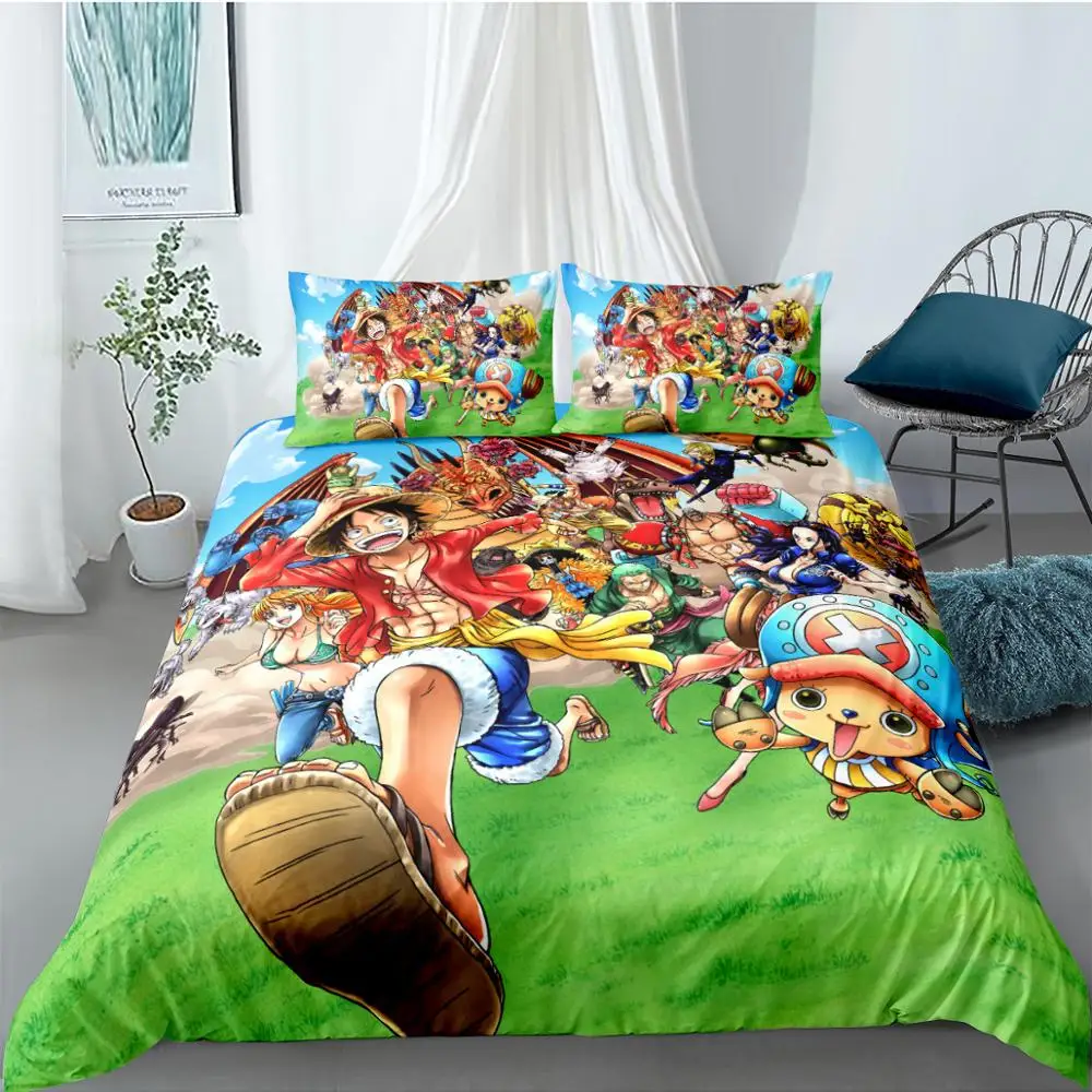 Комплект постельного белья с 3d изображением пиратского короля Луффи демона