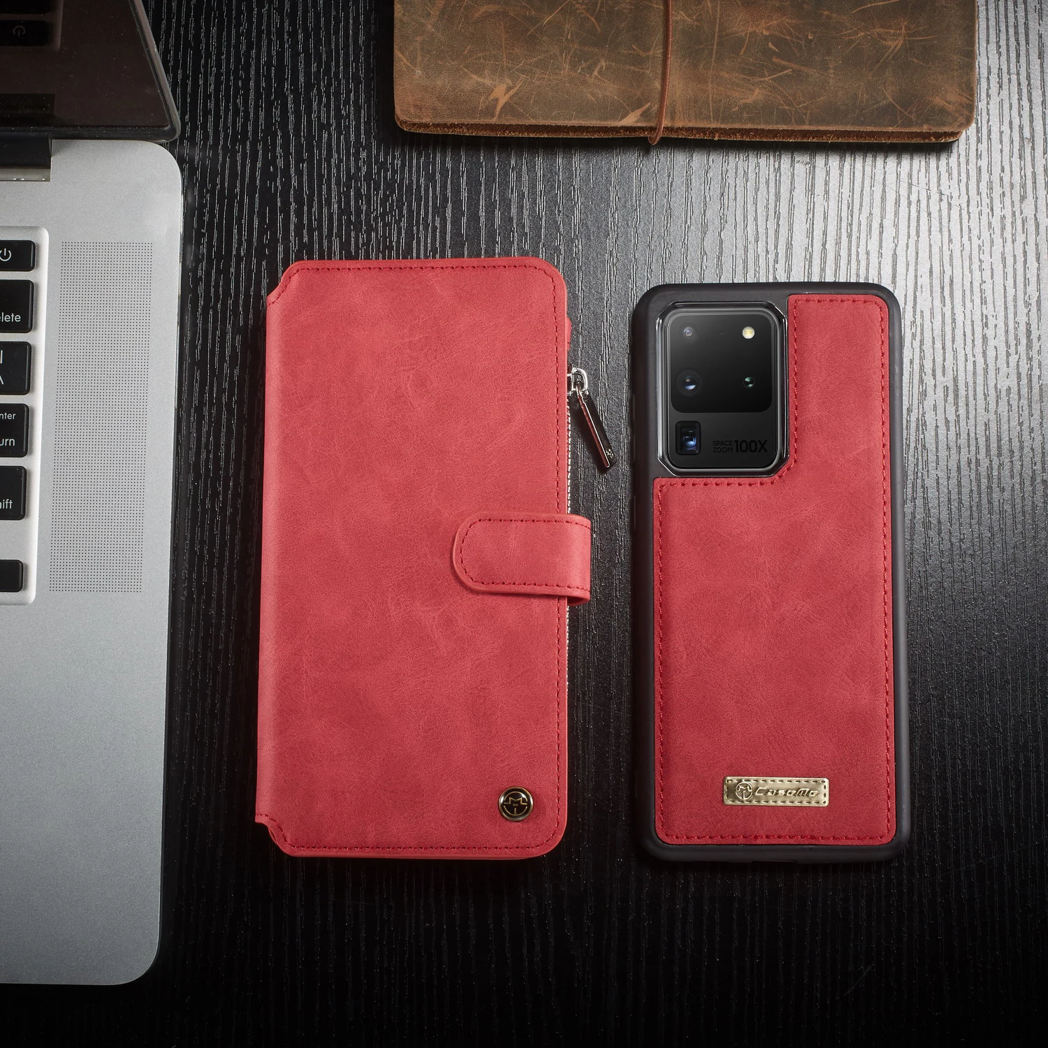 CaseMe чехол для Samsung Галактики S8 S9 S10 Note10 S20 плюс ультра кожи на молнии