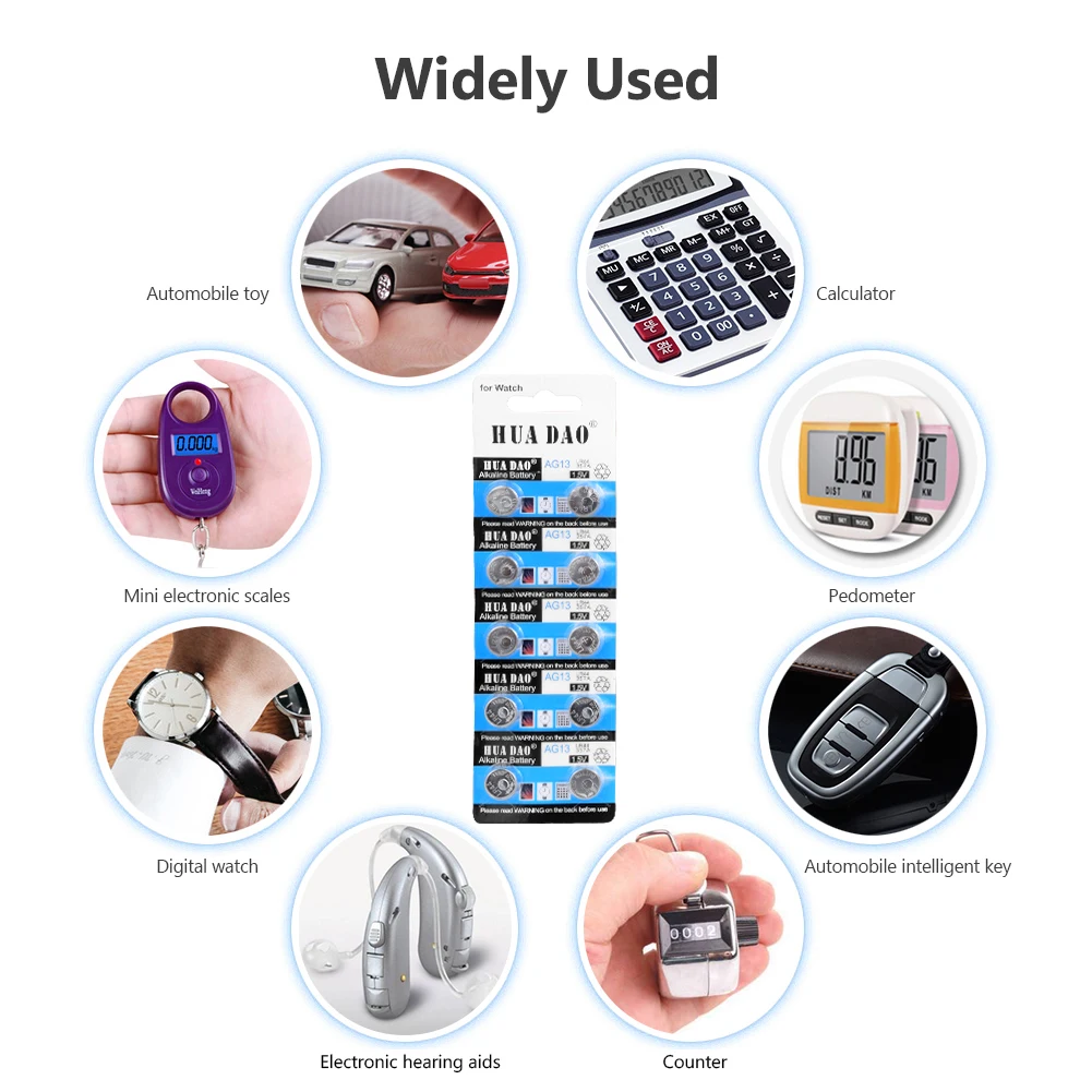 10-100 шт. кнопочные батарейки AG13 для часов |