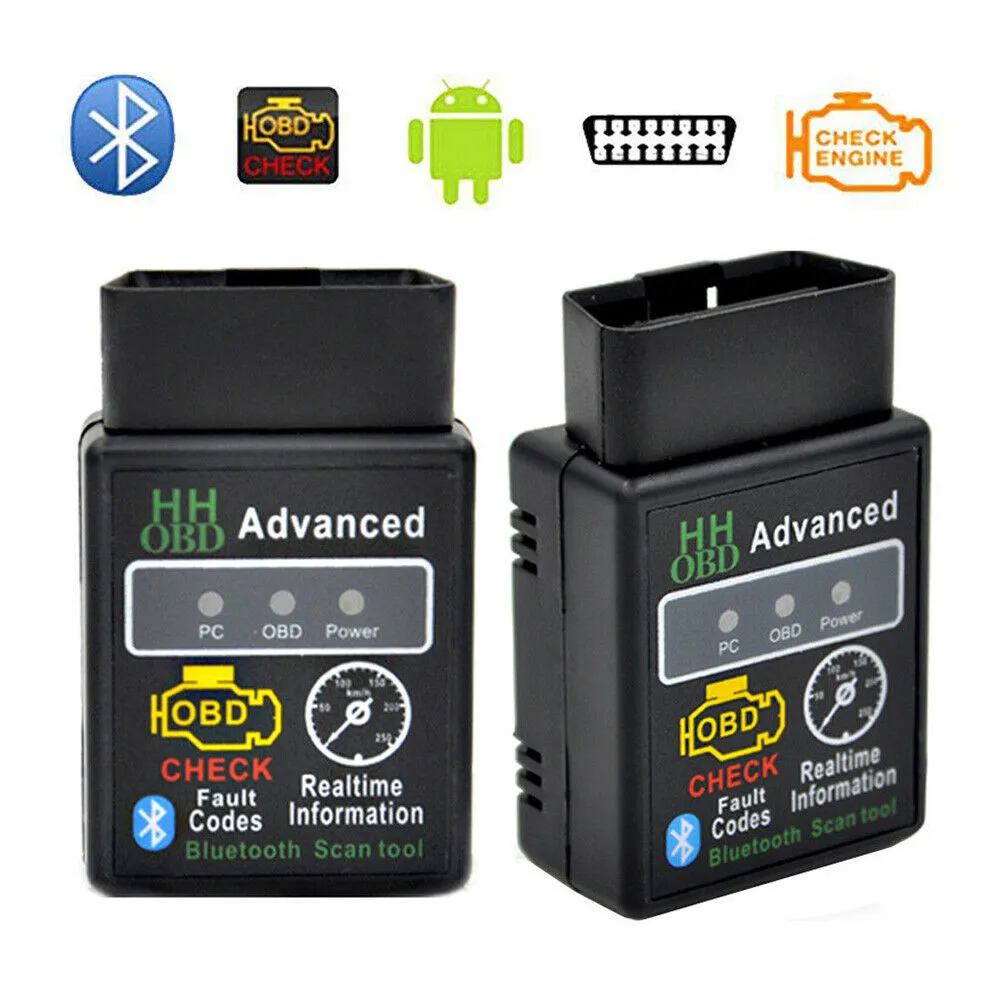 Диагностический сканер ELM327 V2.1 HH OBD 2 OBDII Bluetooth для обнаружения неисправностей
