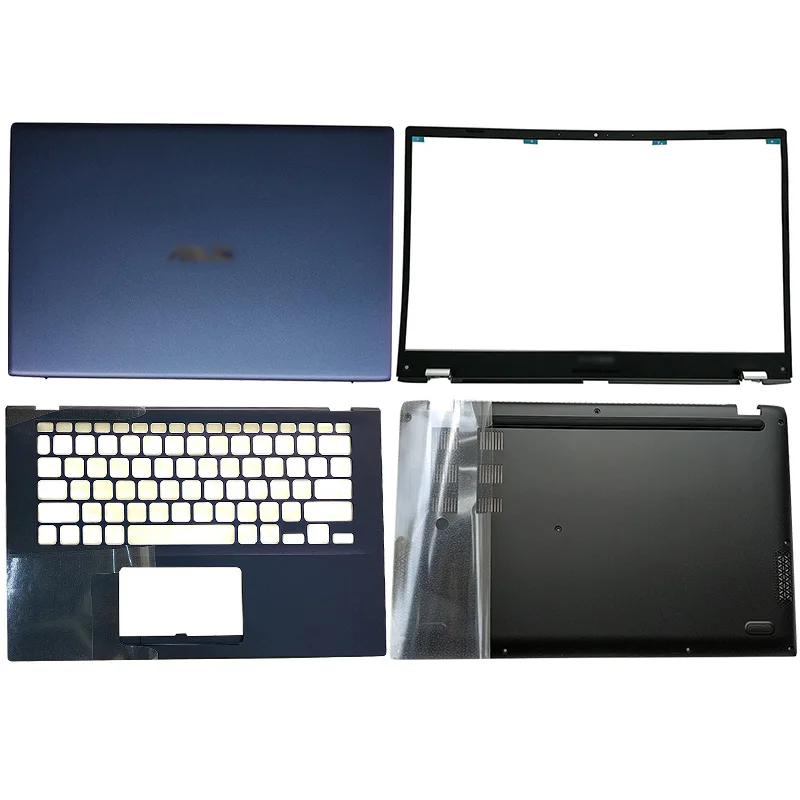 Economici NEW Blue LCD Del Computer Portatile Della Copertura Posteriore/Anteriore Lunetta/Palmrest/Bottom Case Per ASUS VIVOBOOK14 V4000 V4000F V4000UB R424 X412