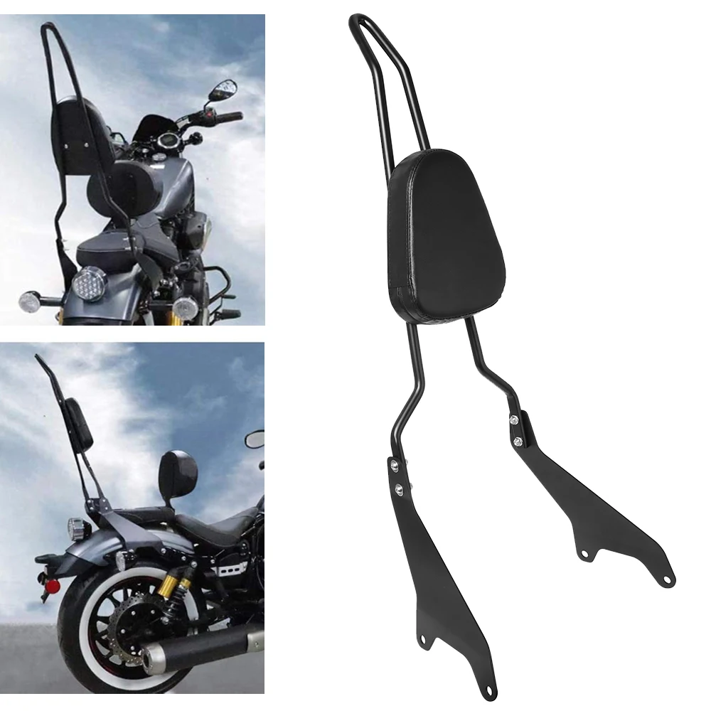 Motorcycle PU Backrest Passenger Pad Driver Rider Sissy Bar Backrest Mount Seat Pad For Yamaha Star Bolt XV950 XVS950 2014-2019