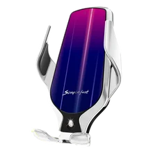 R9 Car Phone Holder Wireless Charger Infrared Automatic Induction Phone Holder Stand Foriphone Samsung Xiaomi Phone Mount