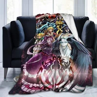 cnaowhg anime fleece blanket super soft cozy throw blanket with anti pilling flannel flannel blankets for couch sofa or bed
