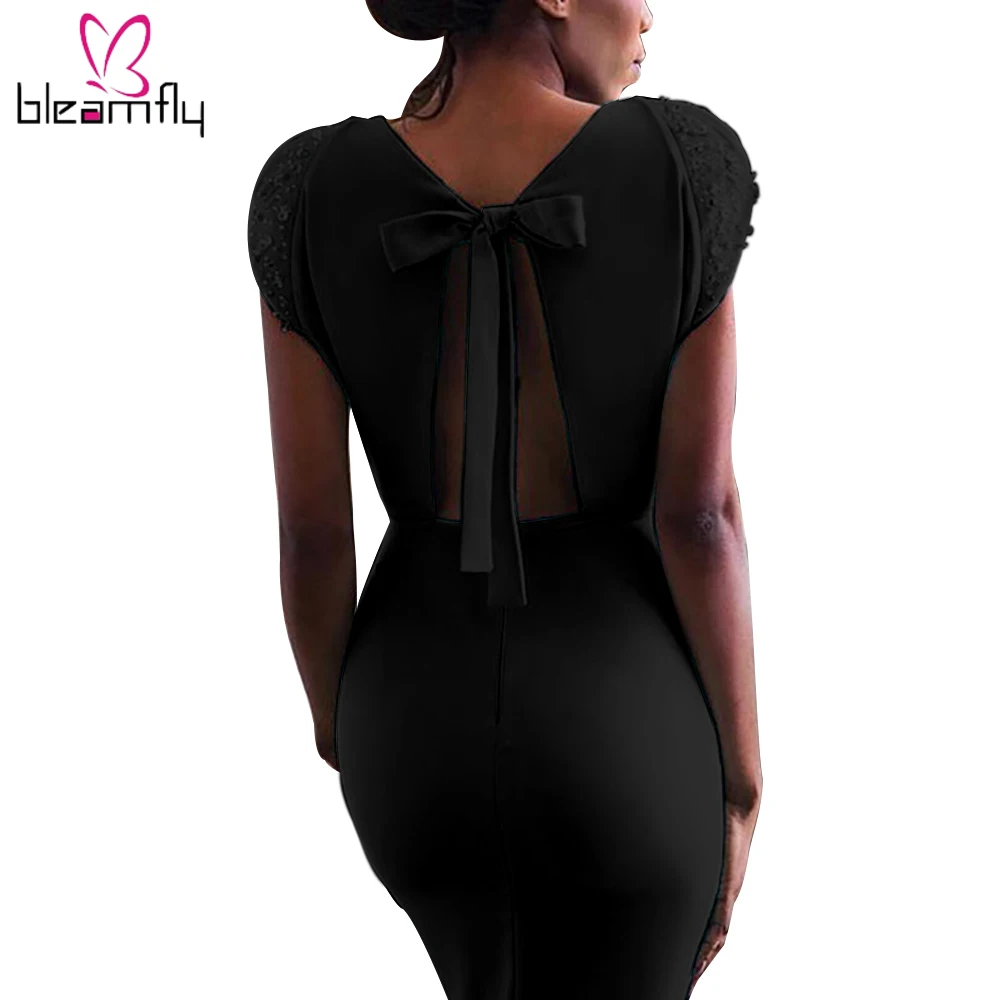 2019 женское осеннее элегантное кружевное платье с блестками круглым вырезом