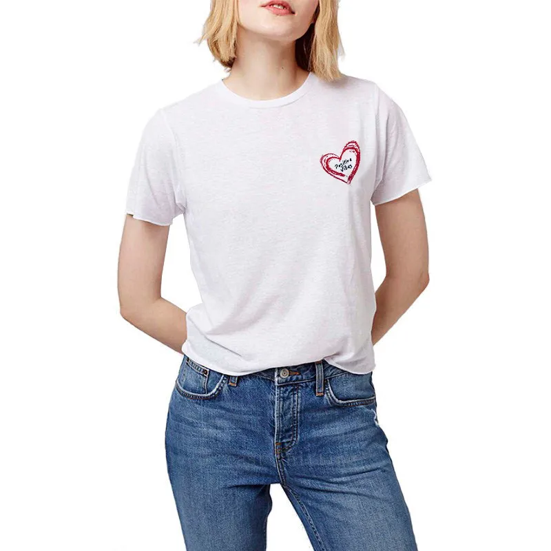 Женская Сексуальная футболка Повседневная с коротким рукавом и буквенным