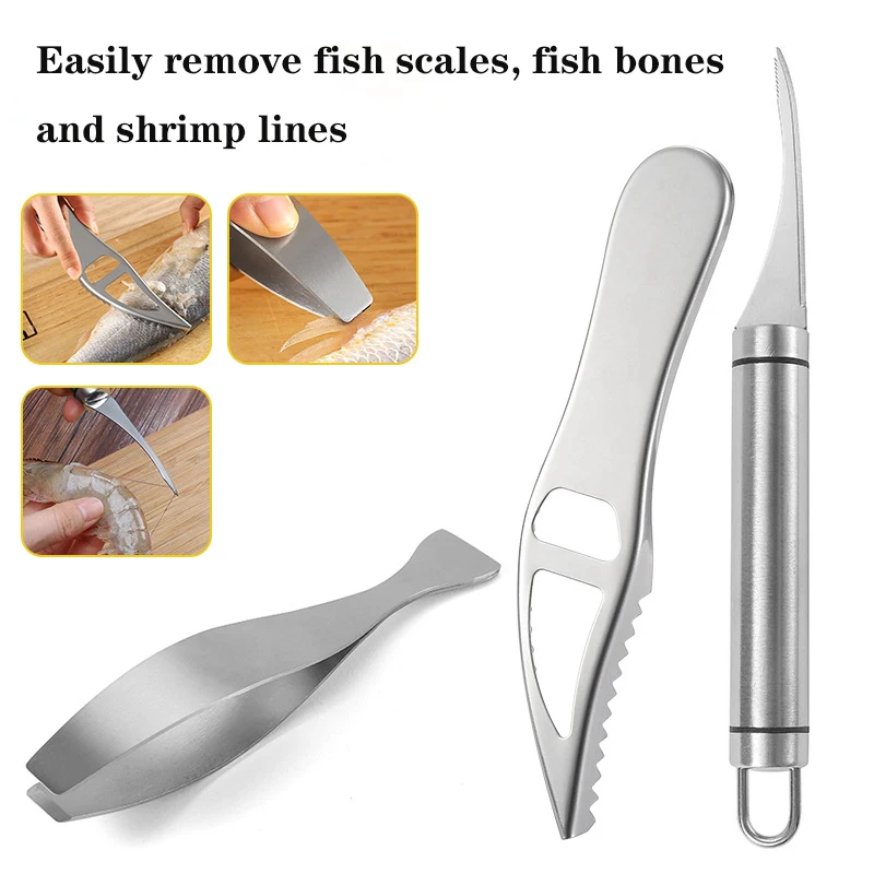 

Kitchen Tools Stainless Steel Fish Scale Scraper, Fish Scale Remover, Fish Bone And Shrimp Line Knife