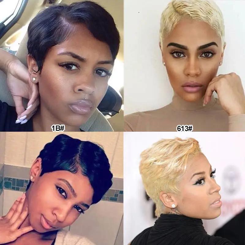 Короткие прямые парики Ребекка из человеческих волос на шнуровке спереди для