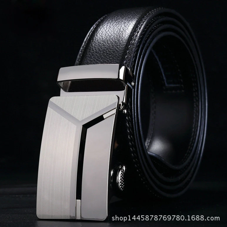 Ремень мужской в ковбойском стиле с автоматической пряжкой 130 см | Аксессуары для