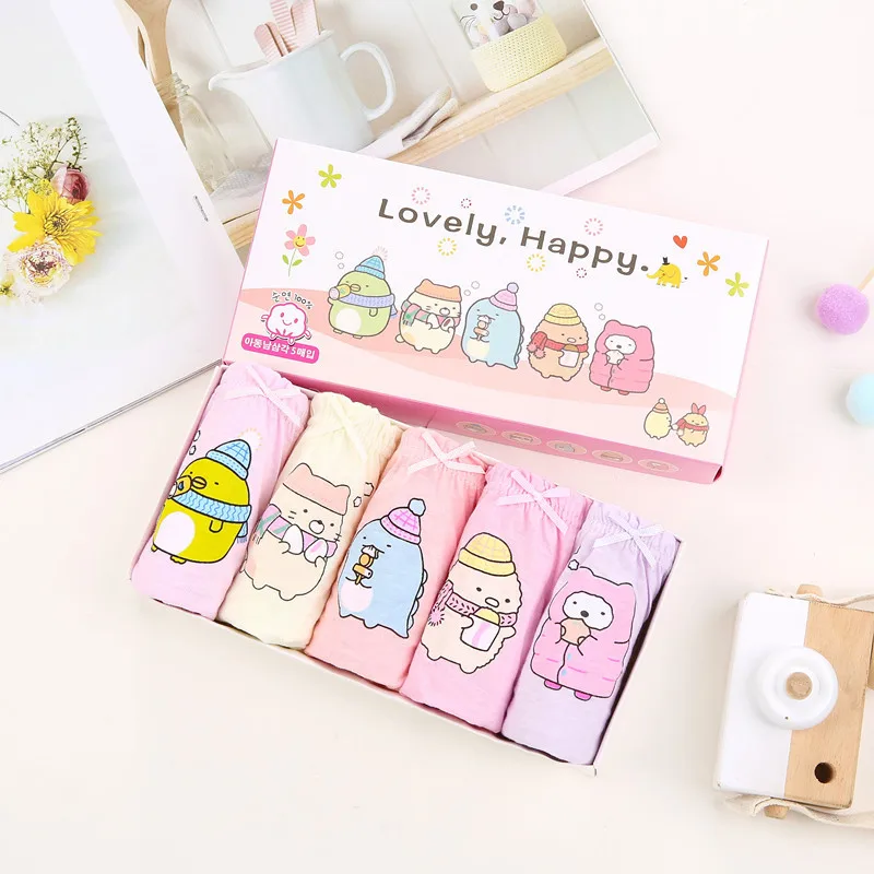 5 шт./лот Нижнее белье для маленьких девочек Детские хлопковые короткие трусы