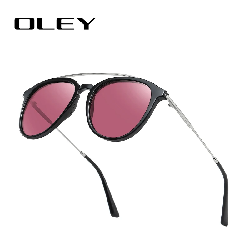 

OLEY 2021 Upgraded Quality Polarized Men's Sunglasses Round Mirror Lens Sun Glasses UV Protection Oculos De Sol Masculino