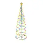 Рождественская спиральная лампа на солнечной батарее, Рождественская елка, романтические садовые струны, носветильник освещение с автоматическим включением на Рождество