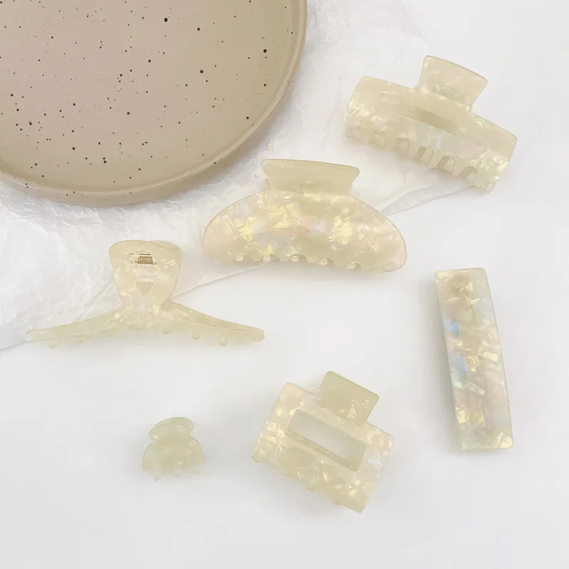 

Женские ацетатные красочные белые заколки для волос корейские женские заколки для волос головной убор аксессуары для волос заколки женски...