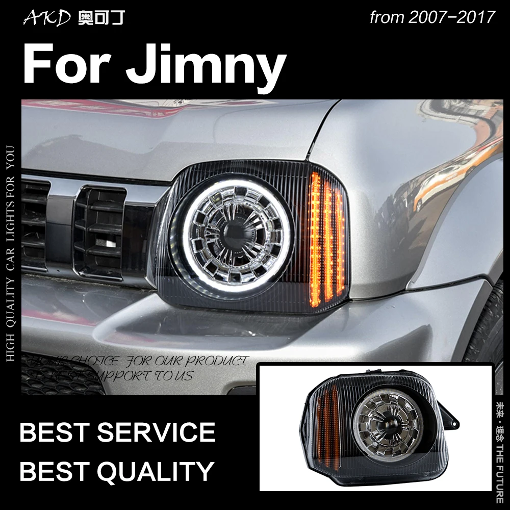 АКД Автомобиль Стайлинг фара для Suzuki Jimny фары 2007 2017 светодиодный Дневные ходовые