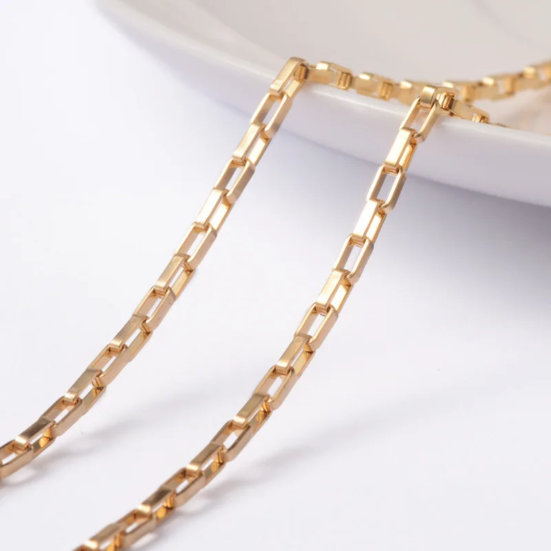 

1 Meter Stainless Steel Chain Gold Rectangle Link Bulk Chains DIY Wallet Chain Jewelry Necklace Making Handmade Accessories