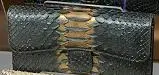 Black gold Длинный женский кошелек из змеиной кожи, Женский кошелек и сумочка, тройной клатч, сумка на выход, Дамский кожаный кошелек, Женский кошелек для телефона - Цвет: Black gold