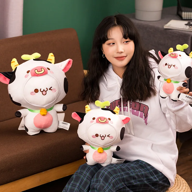 20 42 см творческий Kawaii крупного рогатого скота клецки игрушки мягкие милые