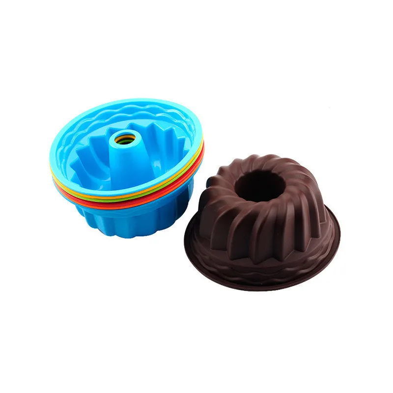 

9 inch Bakeware Cake Molds Silicone Non-Stick Mousse Chiffon Pudding Jelly Ice creams Red Blue Large hollow round Kitchen Tools