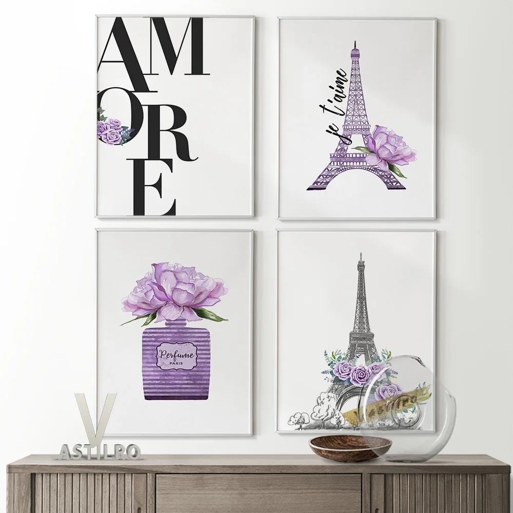 

Cosmetics Clipart Poster Perfume Prints Flower Wall Stickers Modern Living Room Home Decor Canvas Painting Bedroom Decorate Gift