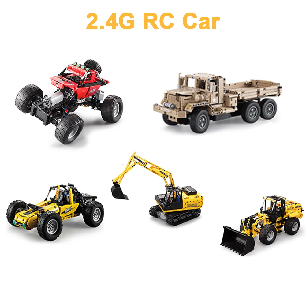 491PCS DOUBLE E CADA C51058W 2 4G RC автомобиль бульдозер для вилочных погрузчиков строительные