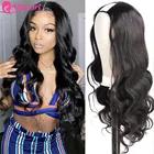 U-образные парики из натуральных бразильских волос, без клея, 250% густота