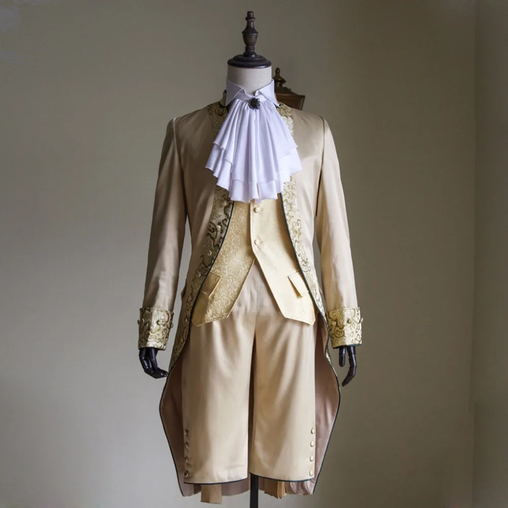 Полностью корсетный рококо колоний грузинский 18thc Marie Antoinette день суд платье - Цвет: men suit