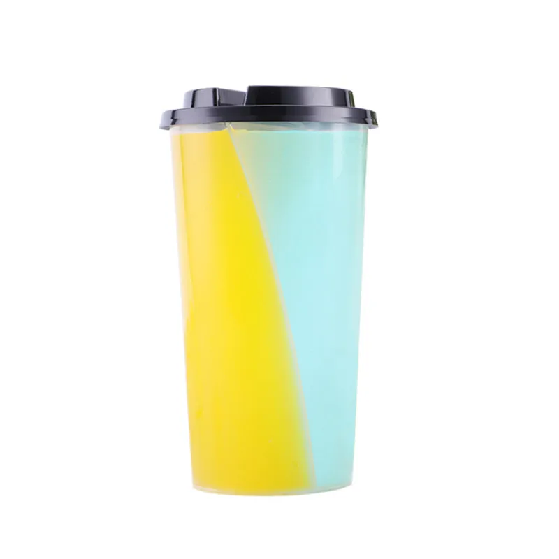 

7pcs Creative thicken double share couple beverage cup 750ml party wedding birthday favor cold drink juice coffee plastic cup