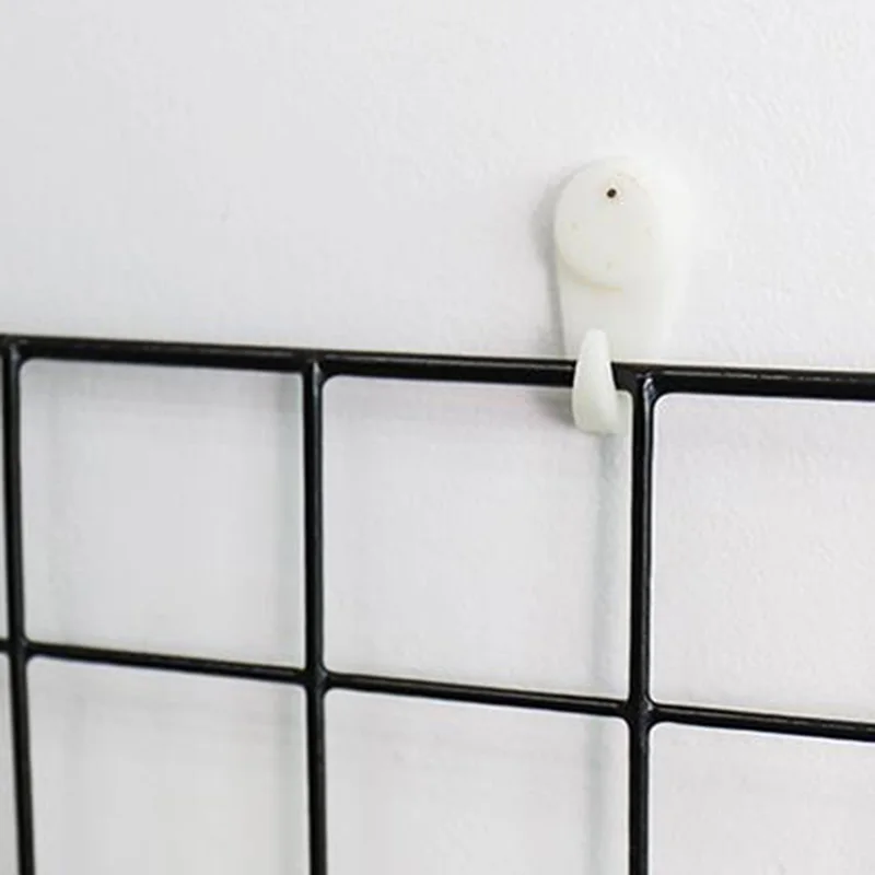 

Metal Mesh Shelves for Wall DIY Grid Wall Hanging Photos Pictures Postcard Holders Pink Girl Room Shelf Iron Decoration Shelves