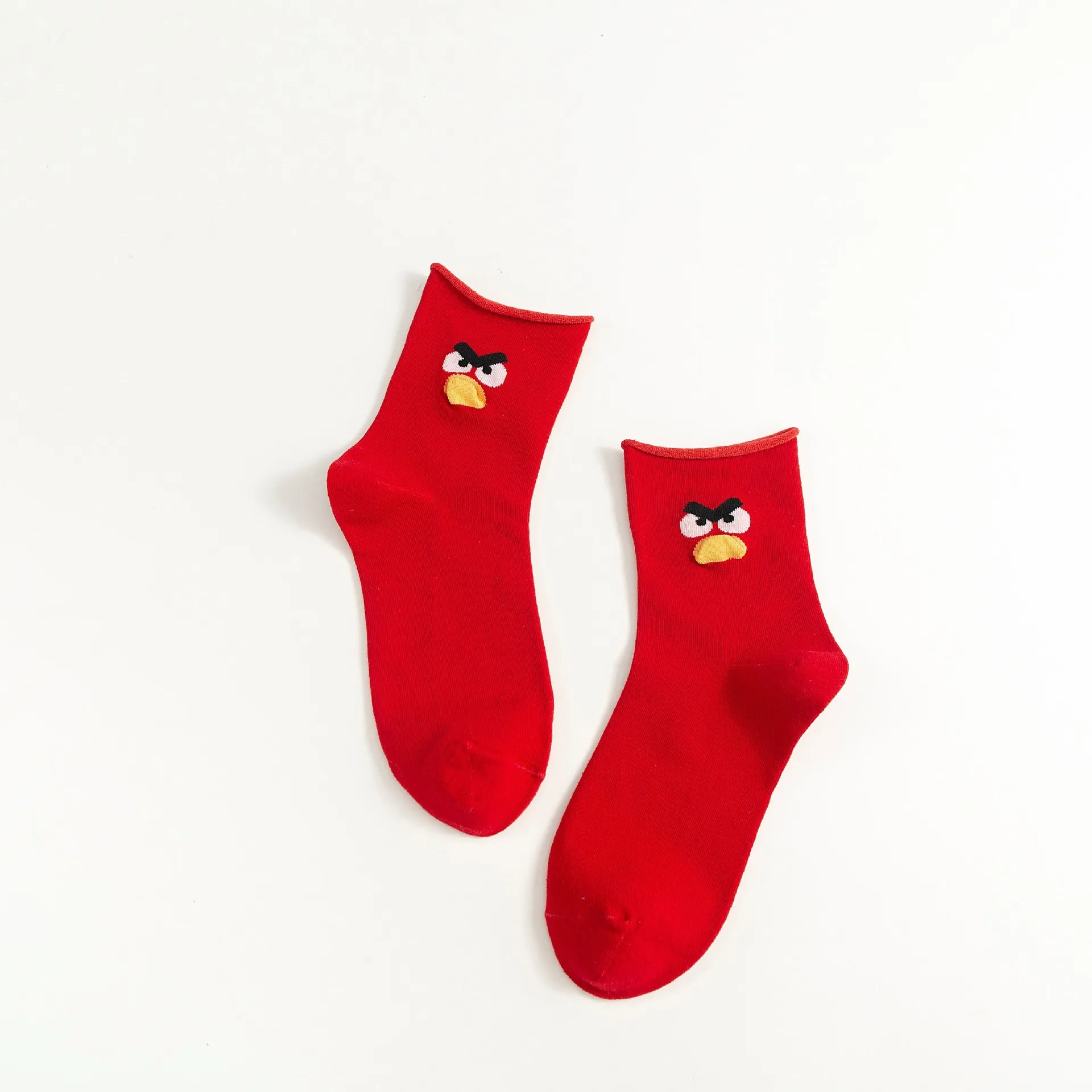 Новинка забавные женские хлопковые носки для скейтборда с рисунком Angry Bird