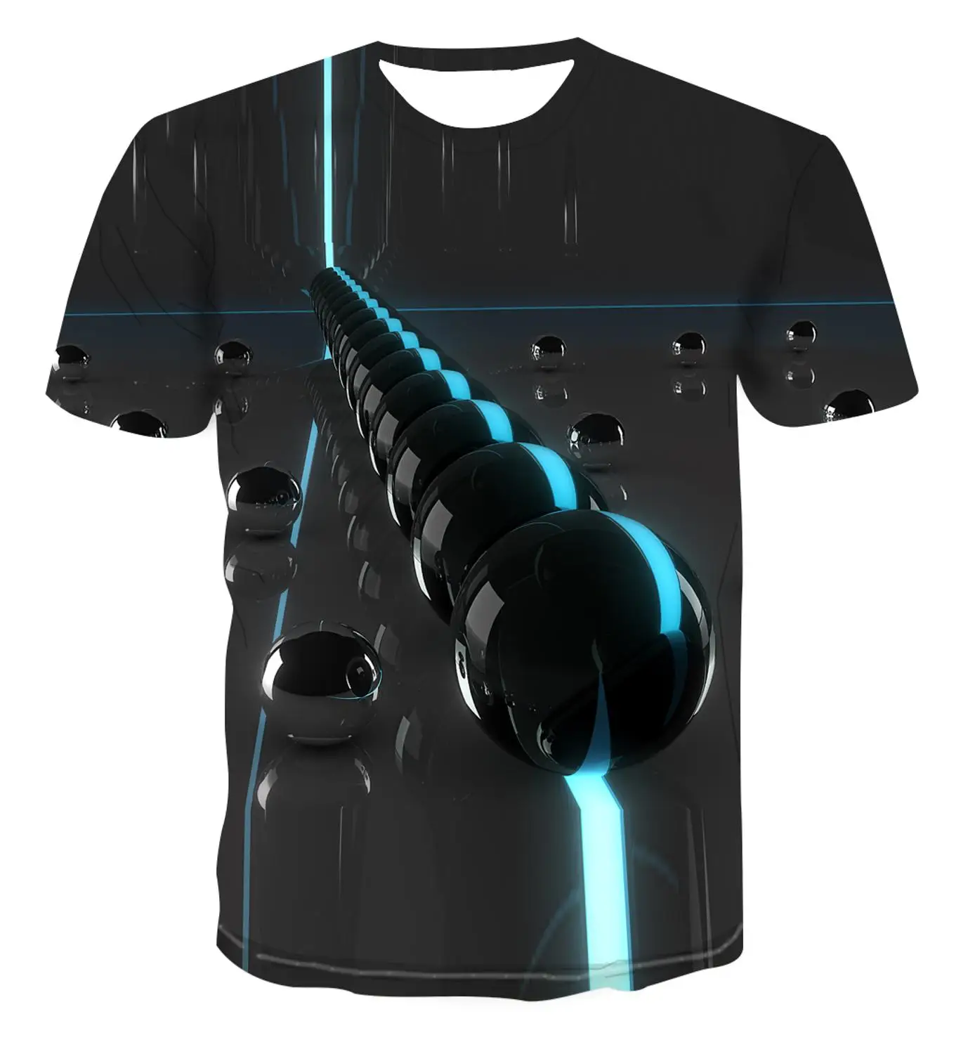 2020 Новая модная 3D футболка с геометрическим принтом летний топ Мужская