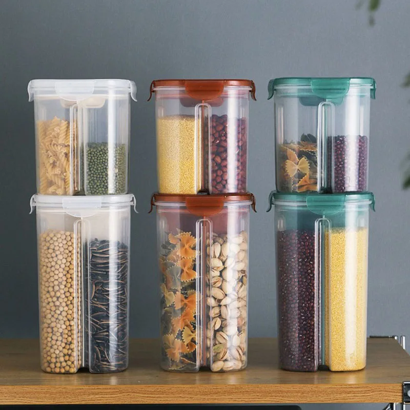 

Kitchen Food Storage Box Food Storage Container Jar Sealed Grain Rice Box Dried Fruit Tank Cereal Dispenser Kitchen Organizer