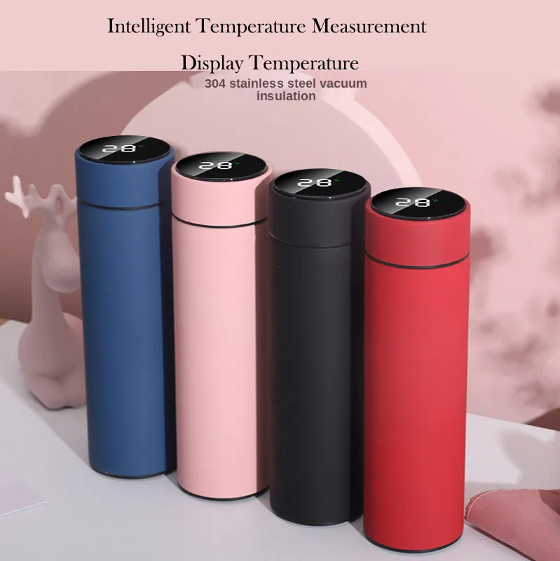 

Custom Logo Smart Insulation Cup Water Bottle Led Digital Temperature Display Stainless Steel Intelligent Insulation Cups