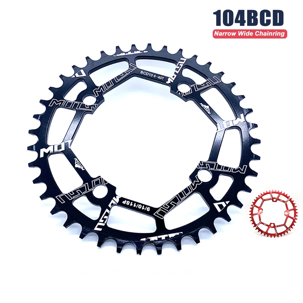 

MOTSUV Crank Round Crankset 104BCD Wide Narrow Chainring 40 42 44 46 48 50 52T tooth MTB bike mountain bikes Chainwheel