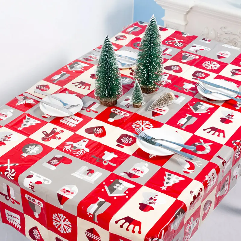Navidad рождественские украшения для домашнего стола, Рождественская скатерть, прямоугольный Рождественский Декор, новогодняя