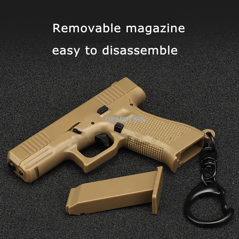 Mini Glock 45 Pistol Shape Keychain Portable Decorations Detachable Tactical Hunting Gun Weapon Keyring | Спорт и развлечения