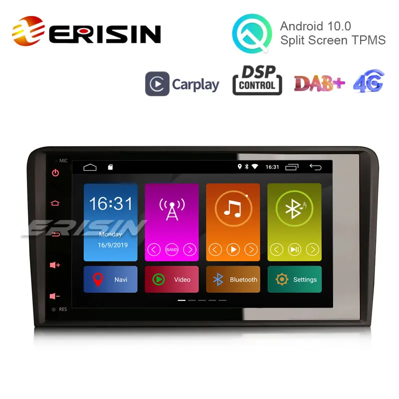 Erisin ES3027A 8 &quotDAB + Android 10 0 автомобильное стерео радио GPS USB 4G DSP CarPlay для AUDI A3 S3 RS3 RNSE