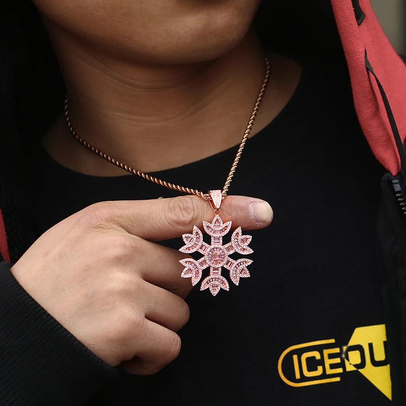 Ожерелье с подвеской в виде снега кристаллами украшение для женщин подвеска