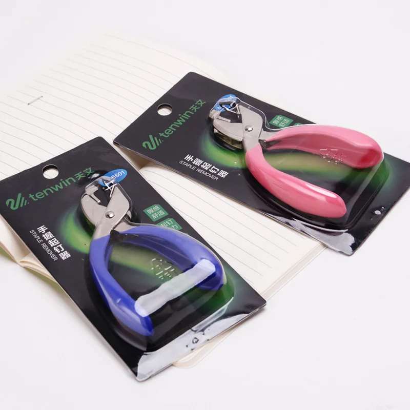 

Big Safety Rubber Sleeve Metal Anti-stapler Staple Remover Cute Kawaii Nail Extractor Remove Staples Pin Office Binding Supplies