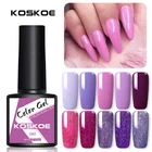 KOSKOE 8 мл Сияющий Блестящий Гель-лак для ногтей фиолетовый цвет! Полупостоянная УФ-гель Лаки био-Гели Soak Off УФ светодиодный гель для дизайна ногтей Лаки es