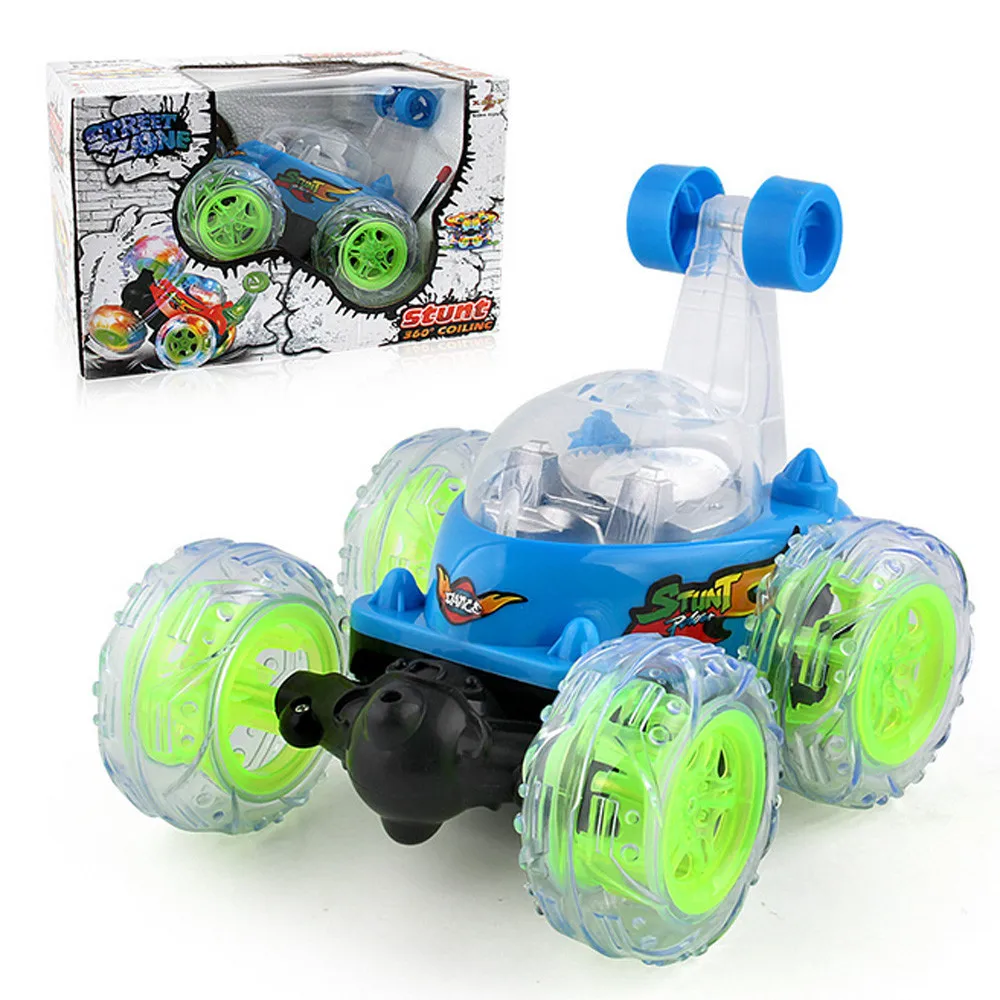 RC автомобиль 360 спиннинг и флипы с цветной вспышкой музыкой для детей
