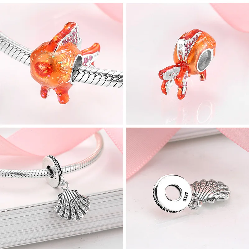 

MEETSOFT 925 Sterling Silver insect Colorful Zircon Beads of DIY handmade Making Fine Jewelry Bracelect components Accessory