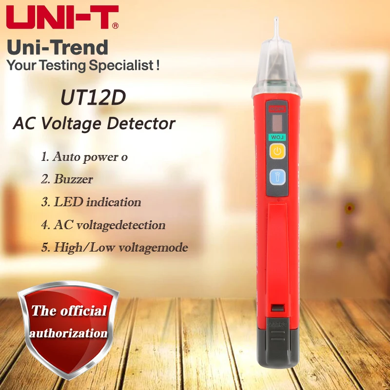 UT12D UNI-T UT12D детекторы напряжения переменного тока; AC/24 V~ 1000V Высокая чувствительность Бесконтактный тестовый карандаш UT12S - Цвет: UT12D