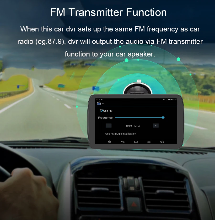 Автомобильный видеорегистратор Anfilite 9 дюймов GPS-навигатор Android с камерой Wi-Fi