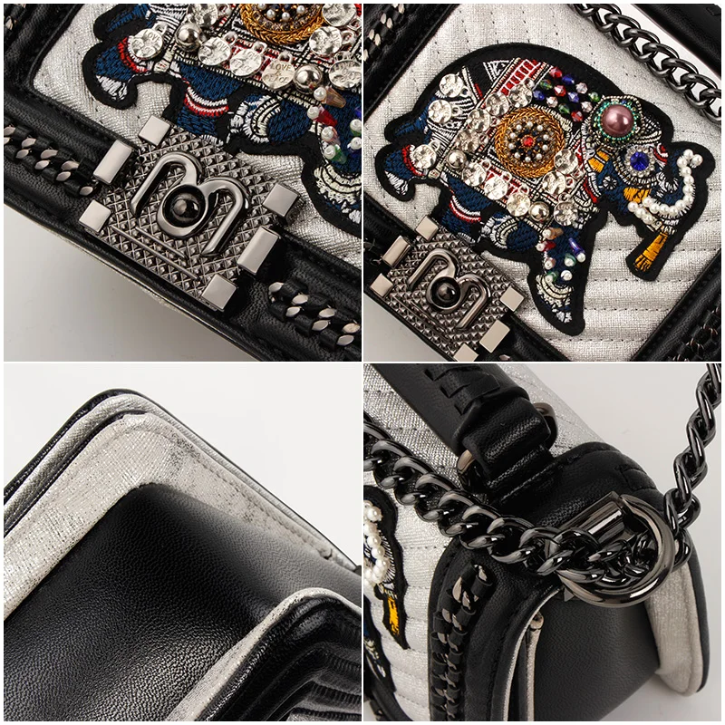 

Fashion Fresh Women Crossbody Bags New Designed Retro Badge Vintage Elephant Shoulder Handbag Causal Outdoor Special for Girl