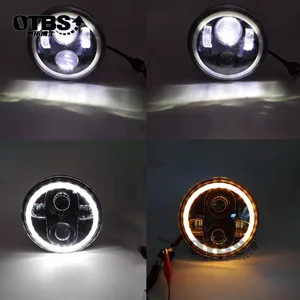 45W Black 5,7" светодиодные фары 5 3/4 дюймов проектор мото фары для harley sportster Dyna, Softail, супер Glide мотоцикл фары DRL - Цвет: 45W Black