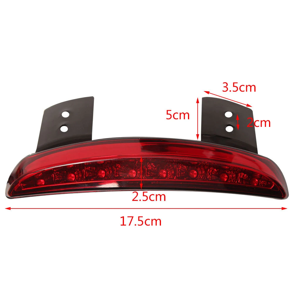 

LEDMotorcycle Rear Fender Mount Taillight Rear Fender Edge Red Brake Light for Davidson Touring Sportster XL 883 1200 CafeRacer