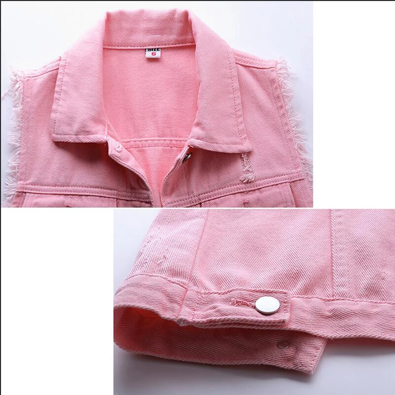 Весна Лето 2022 Новинка женский модный тонкий студенческий джинсовый жилет с
