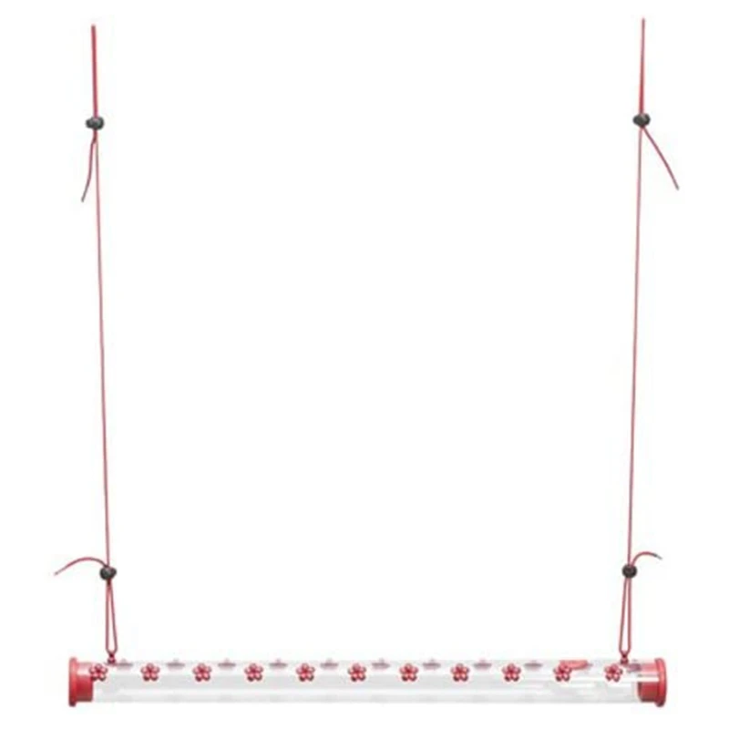 

LBER Bird Feeder with Hole Bird Feeding Transparent Pipe Easy to Use Bird Feeder Decoration