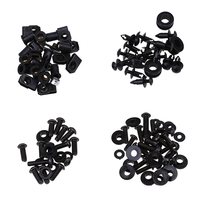Комплект винтов POSSBAY для мотоцикла черного цвета болтов ветрового стекла