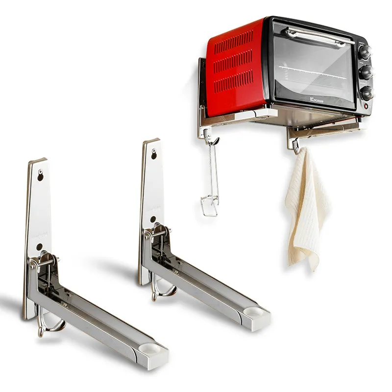 

Стеллаж для микроволновой печи настенный кухонный из нержавеющей стали 304 стойка для микроволновой печи Подставка Кронштейн вешалка WF